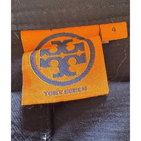 TORY BURCH Cotton Cargo Sailor Skirt with Kick Pleat Pockets Buttons Size 4 - Picture 4 of 6